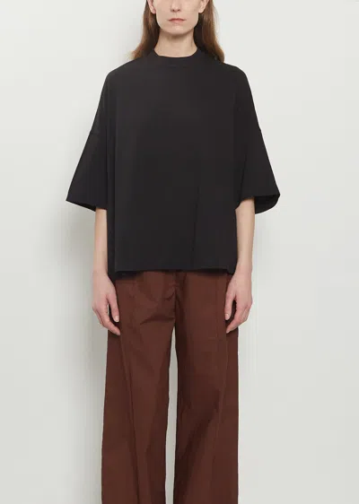 Plan C Cotton Jersey Short Sleeve T-shirt In Black