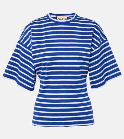 Plan C Cotton Jersey T-shirt In Blue