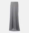 Plan C Cotton Maxi Skirt In Grey