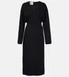 Plan C Cotton Midi Dress In Black