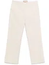 Plan C Cotton Panama Trousers In Neutrals