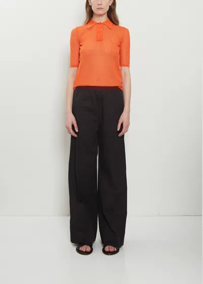 Plan C Cotton Popeline Pants In Black