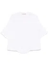 Plan C Cotton Jersey T-shirt In Weiss