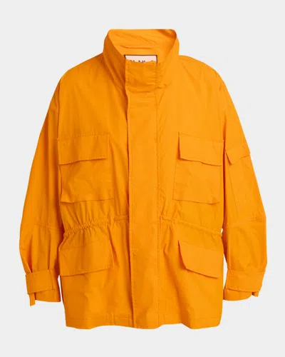 Plan C Cotton Utility Jacket In Dandelion