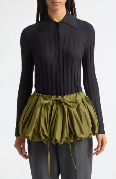 Plan C Cotton Yoke In Green