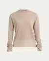 Plan C Crew Neck Cashmere Sweater In Sand