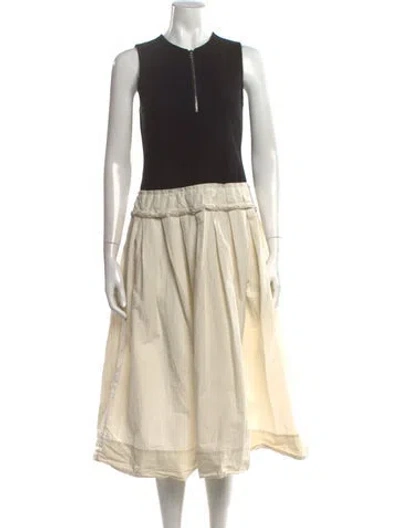 Pre-owned Plan C Crew Neck Midi Length Dress