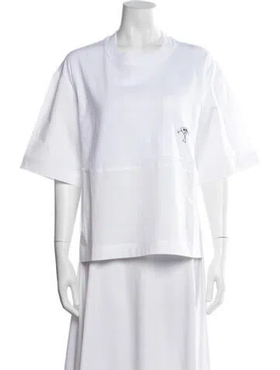Pre-owned Plan C Crew Neck Short Sleeve T-shirt W/ Tags In White
