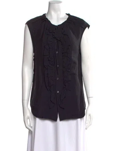 Pre-owned Plan C Crew Neck Sleeveless Top W/ Tags In Multi