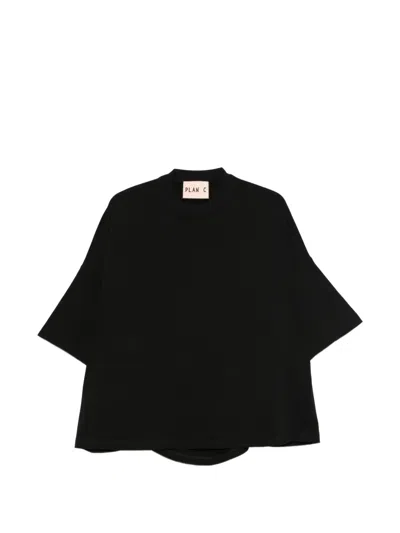 Plan C Crew-neck T-shirt In Black