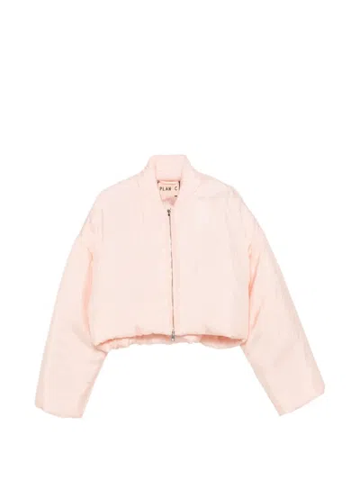 Plan C Cropped Padded Jacket In Pink