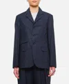 Plan C Single Breasted Blazer In Dark Blue