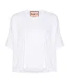 Plan C Woman T-shirt White Size M Cotton In White