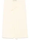 Plan C Draped-detail Midi Dress In Yellow