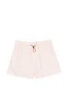 Plan C Drawstring-waist Shorts In Pink