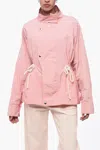 Plan C Dropped Shoulder Jacket With Drawstring In Pink