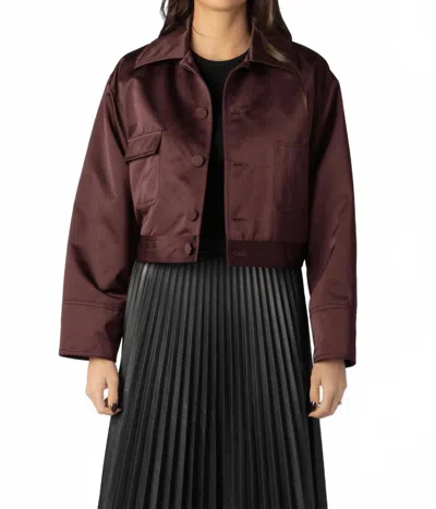 Plan C Duchesse Jacket In Burgundy In White
