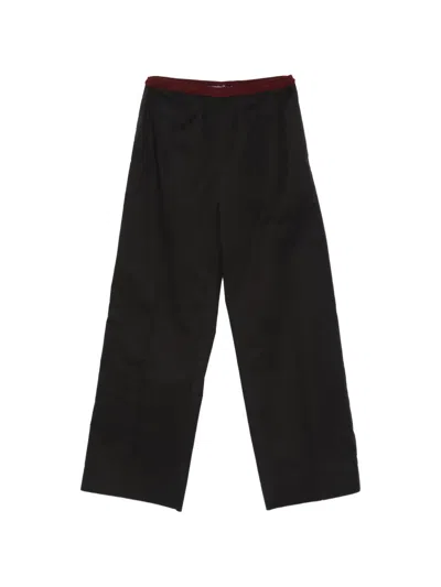 Plan C Elasticated Trousers In Black