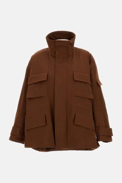 Plan C Field Jacket In Brown