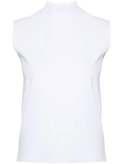 PLAN C FINE-KNIT MOCK-NECK TOP