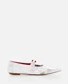 Plan C Metallic Ballet Flats In Silver