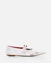 Plan C Metallic Ballet Flats In Silver
