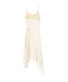 Shop Plan C Floral-lace Satin Slip Dress In White