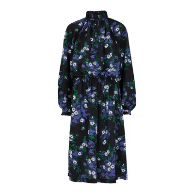 Plan C Floral-print Silk Crepe De Chine Dress In Multicoloured