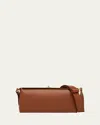 Plan C Folded Leather Shoulder Bag In Toasted
