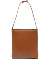 Plan C Shopper Leather Bag In 褐色
