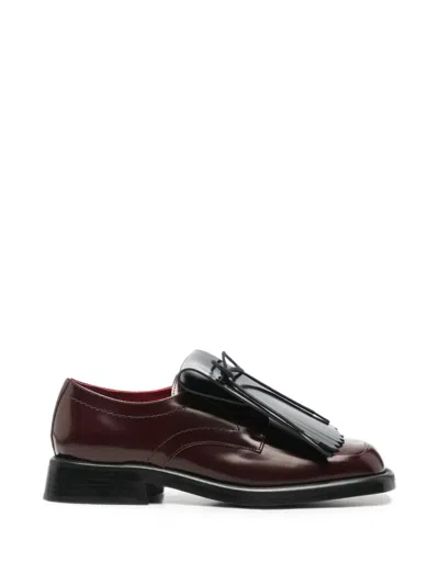Plan C Fringe-detail Derby Shoes In Multi