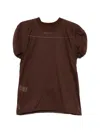 Plan C Gathered T-shirt In Brown
