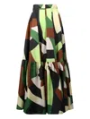 Plan C Geometric-print Maxi Skirt