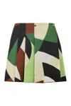Plan C Gocaa Cotton Mini-skirt In Multicolor