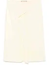 Plan C Draped-detail Midi Dress In Zabaione