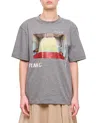 Plan C Graphic Print Crew-neck T-shirt In Grey