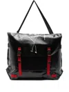 Plan C Graphic-print Shoulder Bag In Black