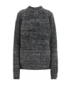 Plan C Melange Gray Pullover In Black
