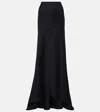 Plan C High-rise Maxi Skirt In Black