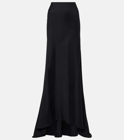 Plan C High-rise Maxi Skirt In Black