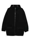 Plan C Hooded Zip-up Jacket In Black