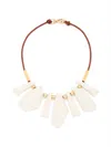 Plan C Irregular-pendants Necklace In White