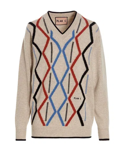 PLAN C JACQUARD SWEATER