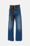 Plan C Jeans With Belt In Blue
