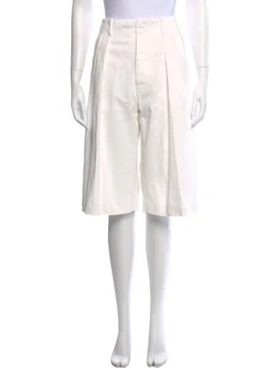Pre-owned Plan C Knee-length Shorts In White