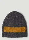 Plan C Ribbed-knit Beanie In Grey