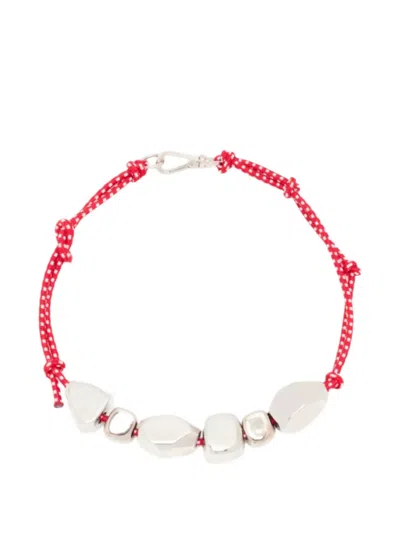 Plan C Knotted Necklace In Red