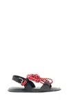 Plan C Black Cord Sandals In Black