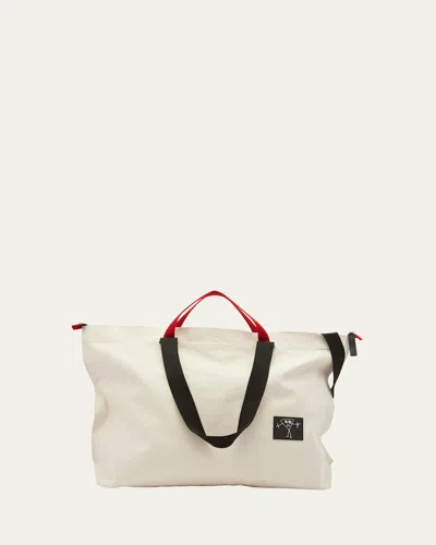Plan C Large Pili And Bianca Canvas Shopper Tote Bag In Calico