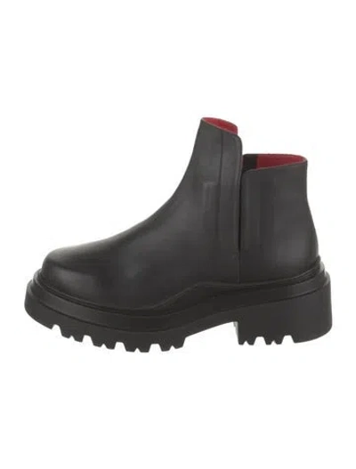 Pre-owned Plan C Leather Boots In Black